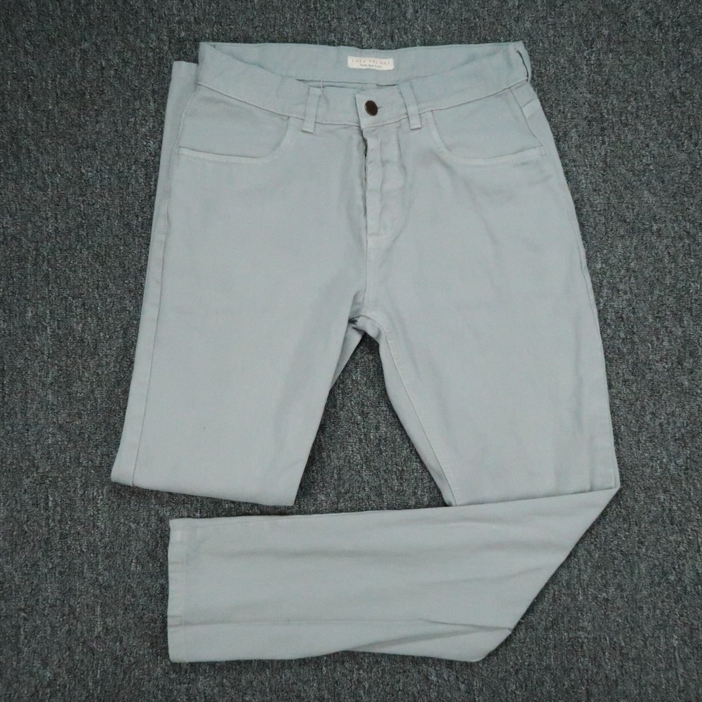 Luca Faloni Jeans Mens 28x30 Gray Light Wash Straight Button Fly Italy